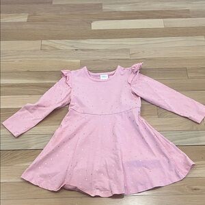 Hanna Andersson Pink Long Sleeve Dress with Ruffles